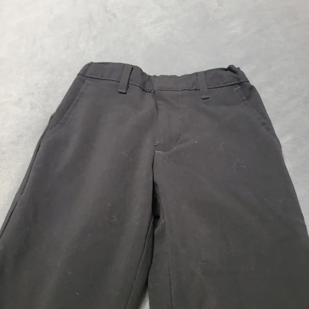 Chaps Flat Front Pants‎ Boys 5 Black Adjustable